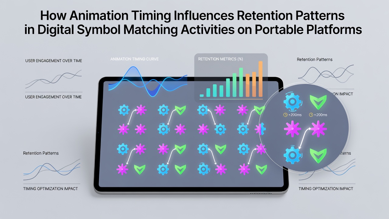 Darstellung von Animations-Timing in mobilen Symbol-Matching-Spielen auf portablen Geräten